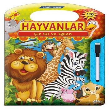 Çiz Sil Eğlen Hayvanlar - 0-6 Yaş Yayınları Kitap