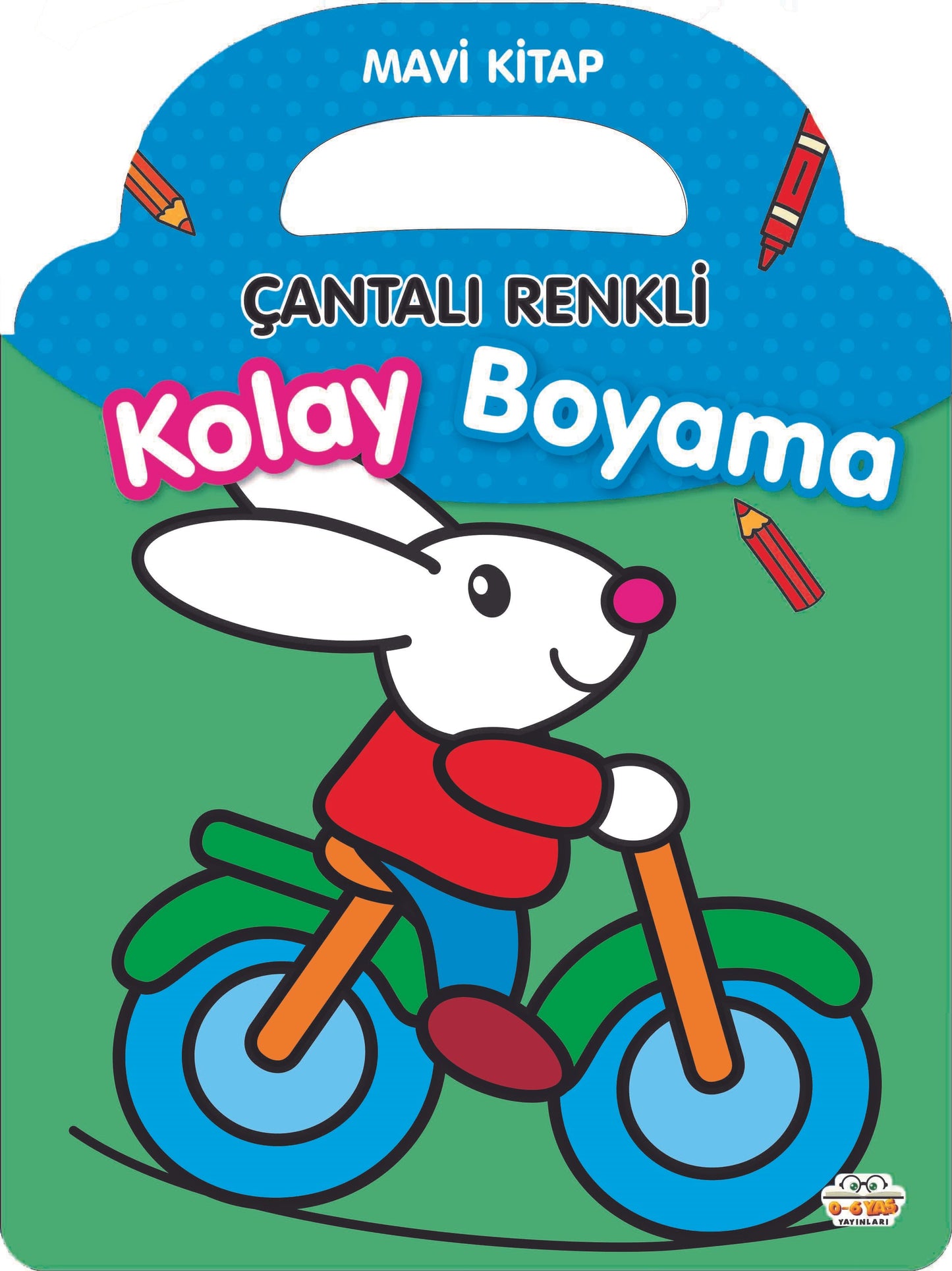 Çantalı Renkli Kolay Boyama- Mavi Kitap - Parıltı Yayınları Kitap