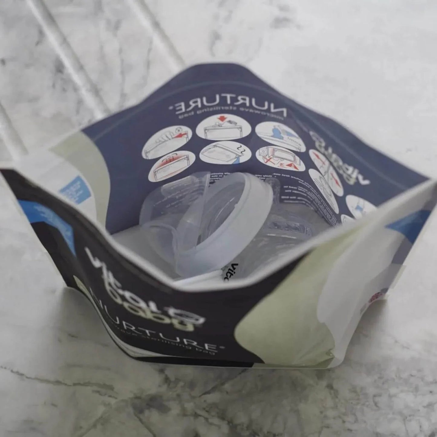 Vital Baby Nurture Microwave Sterilising Bags 5 pcs - mezetto ebebek ebebek