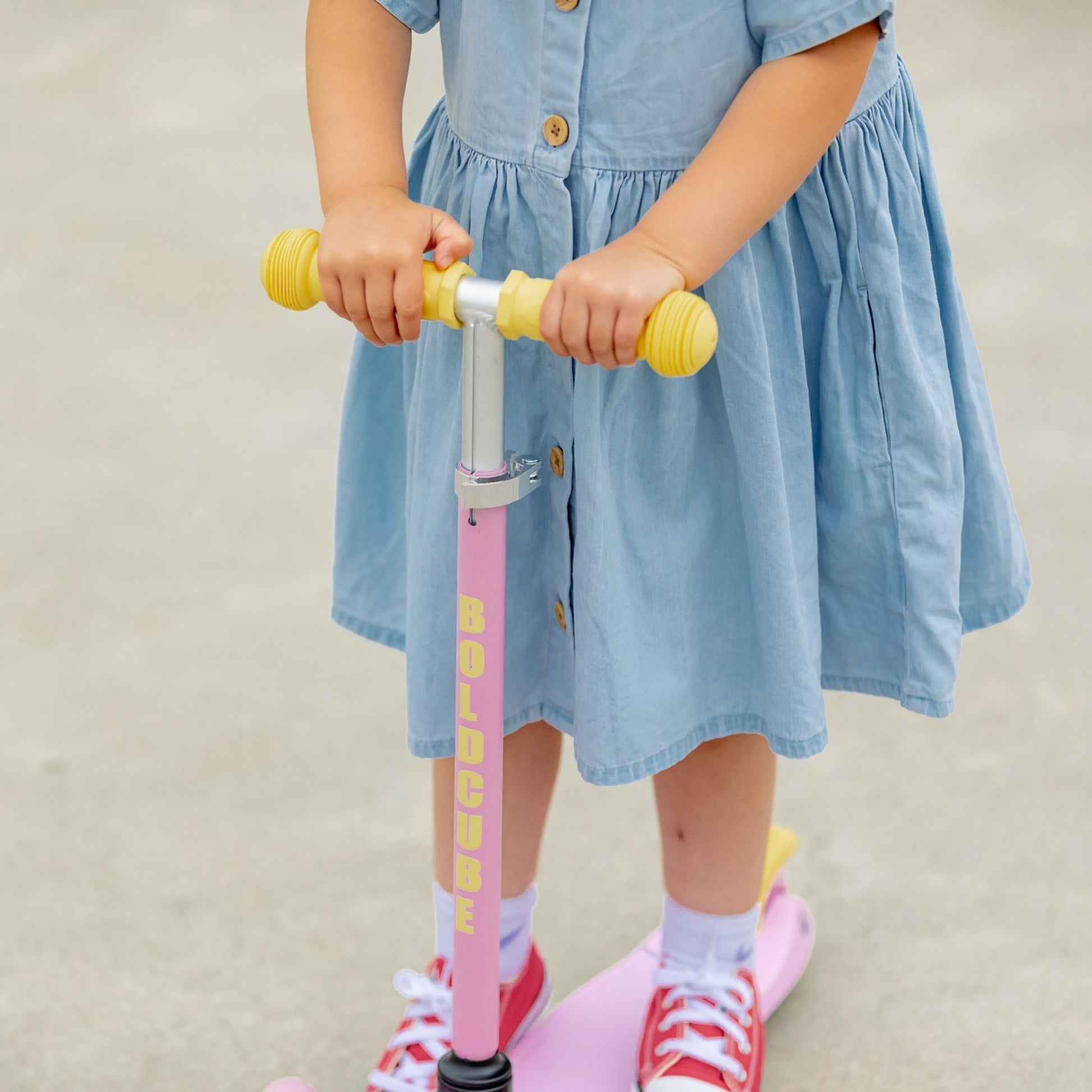 Pink & Yellow - Teeny 3 Wheel Scooter - mezetto