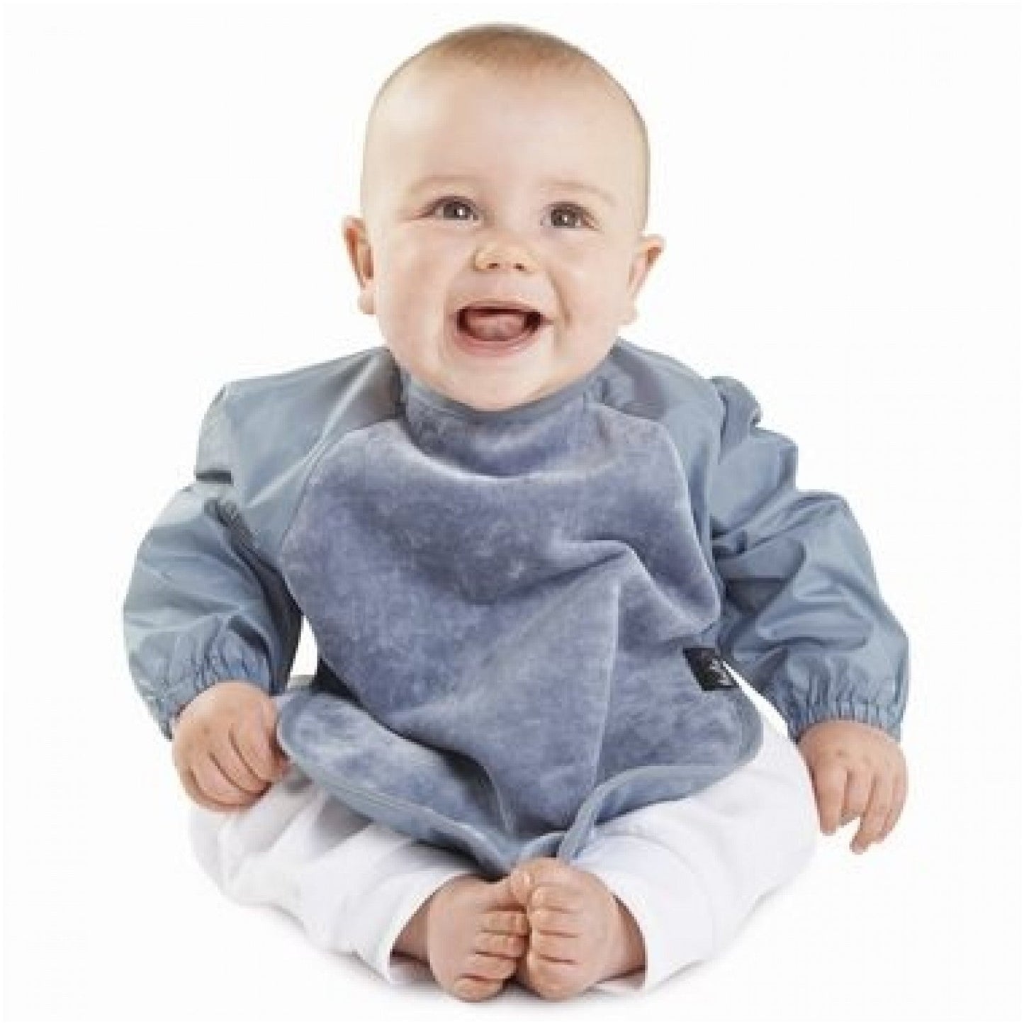 2 PACK - Mum 2 Mum Long Sleeved Wonder Bibs LARGE 18m - 3 years - Grey & Navy - mezetto Baby&More Baby&More