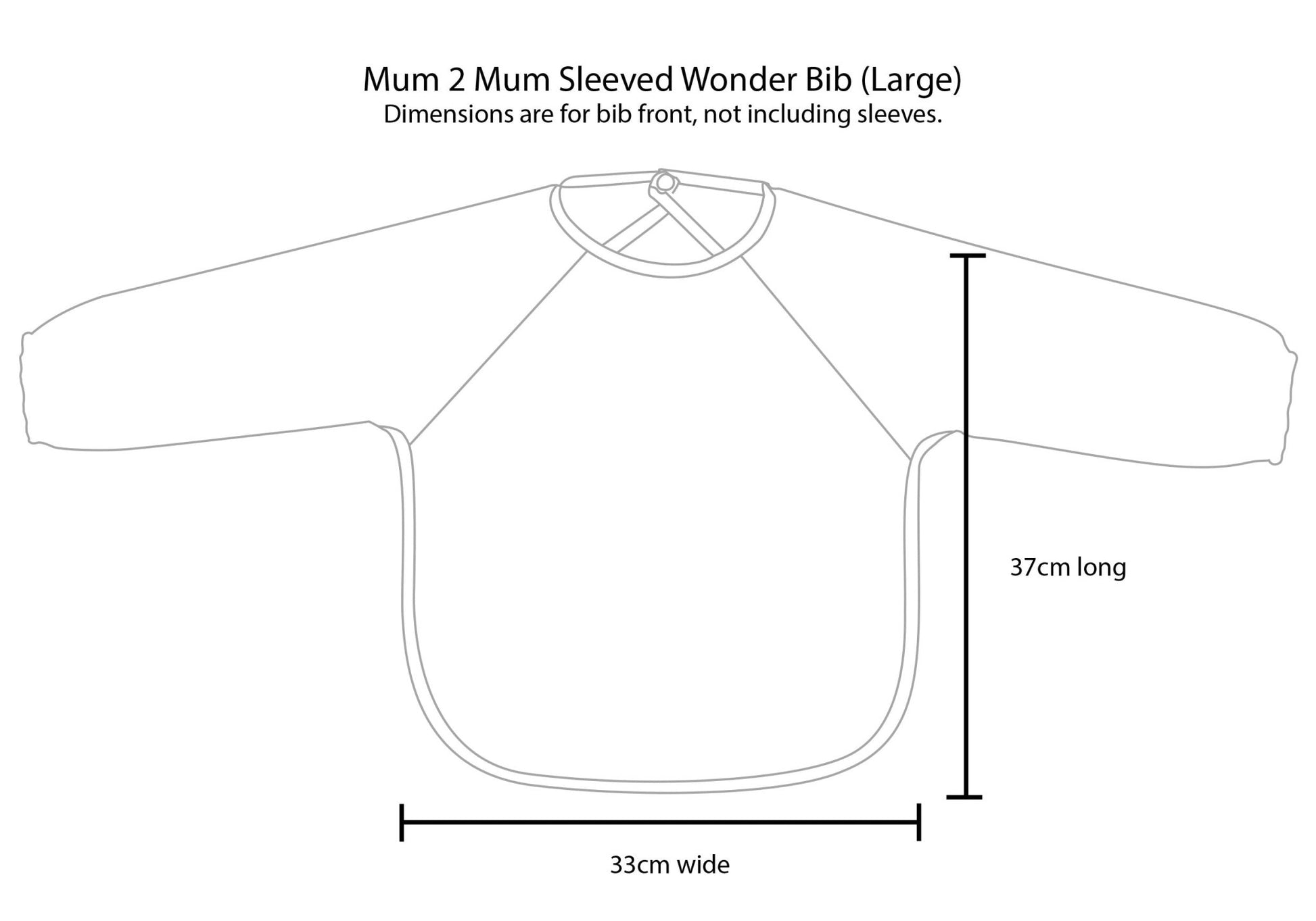 2 PACK - Mum 2 Mum Long Sleeved Wonder Bibs LARGE 18m - 3 years - Orange & Navy - mezetto Baby&More Baby&More