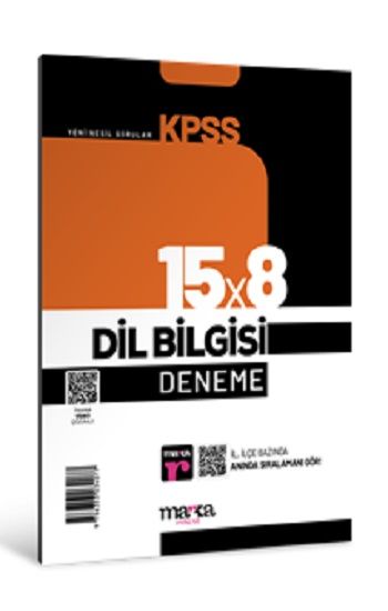 2025 KPSS Dil Bilgisi 15x8 Deneme Tamamı Video Çözümlü - Marka Yayınları Kitap