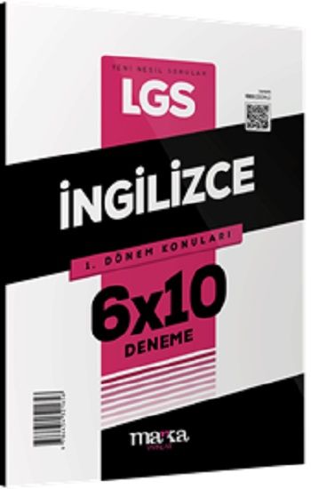 2025 LGS 1.Dönem Konuları İngilizce 6 Deneme - Marka Yayınları Kitap