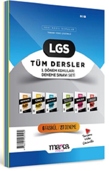 2025 LGS 1.Dönem Konuları Tüm Dersler Deneme Sınavı Seti 6 Fasikül 27 Deneme - Marka Yayınları Kitap