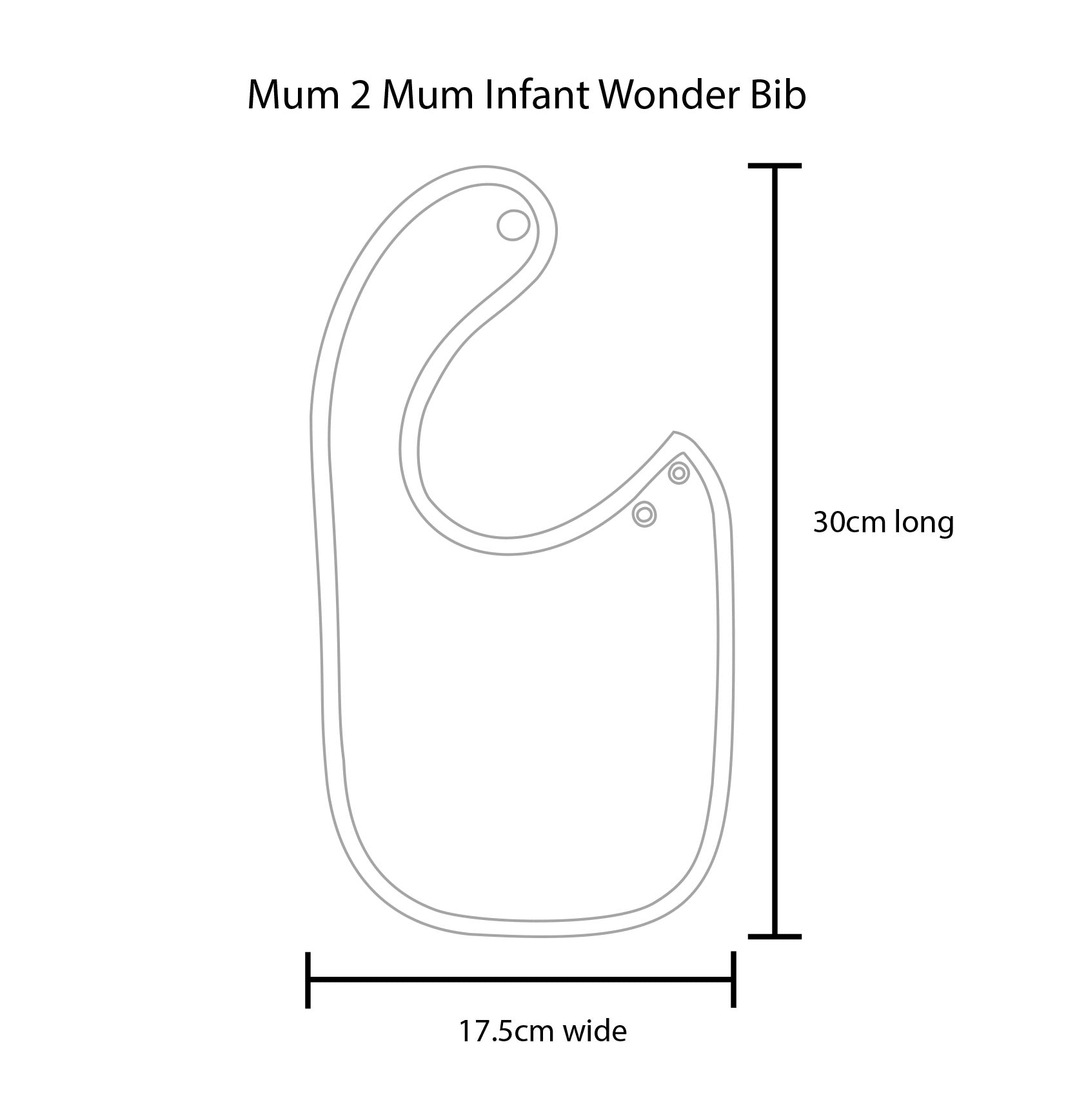 3 PACK - Mum 2 Mum Infant Wonder Bibs - Navy / Teal / Baby Blue - mezetto Baby&More Baby&More