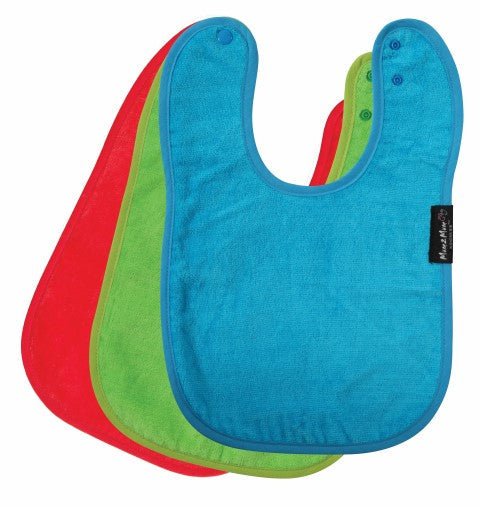 3 PACK - Mum 2 Mum Standard Bibs - Red / Lime / Teal - mezetto Baby&More Baby&More