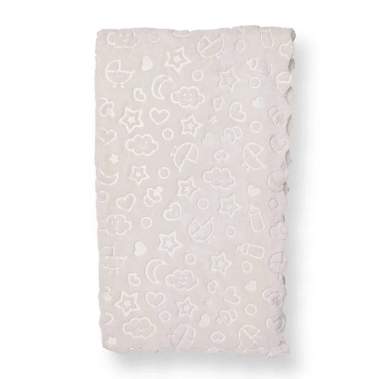 Little Dreams Unisex Plush Blankets - Ecru