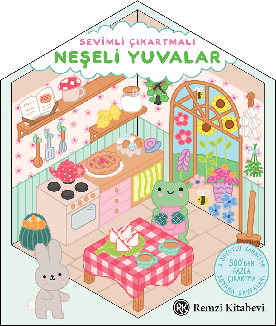 Sevimli Çıkartmalı Neşeli Yuvalar – Remzi Kitabevi kitap kapağı