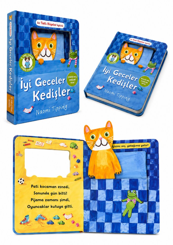 Bir Tatlı Rüyalar Hikayesi - İyi Geceler Kedişler - Ciltli – Beta Kids kitap kapağı