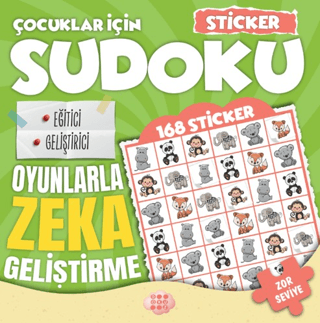 Çocuklar İçin Sudoku - Sticker Hediyeli Zor Seviye 2 – Dokuz Yayınları kitap kapağı