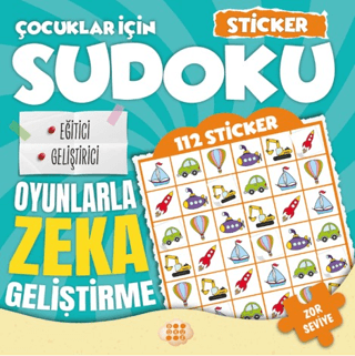 Çocuklar İçin Sudoku - Sticker Hediyeli Zor Seviye 1 – Dokuz Yayınları kitap kapağı