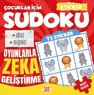 Çocuklar İçin Sudoku - Sticker Hediyeli Basit Seviye 1 – Dokuz Yayınları kitap kapağı