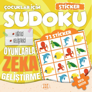 Çocuklar İçin Sudoku - Sticker Hediyeli Orta Seviye 2 – Dokuz Yayınları kitap kapağı