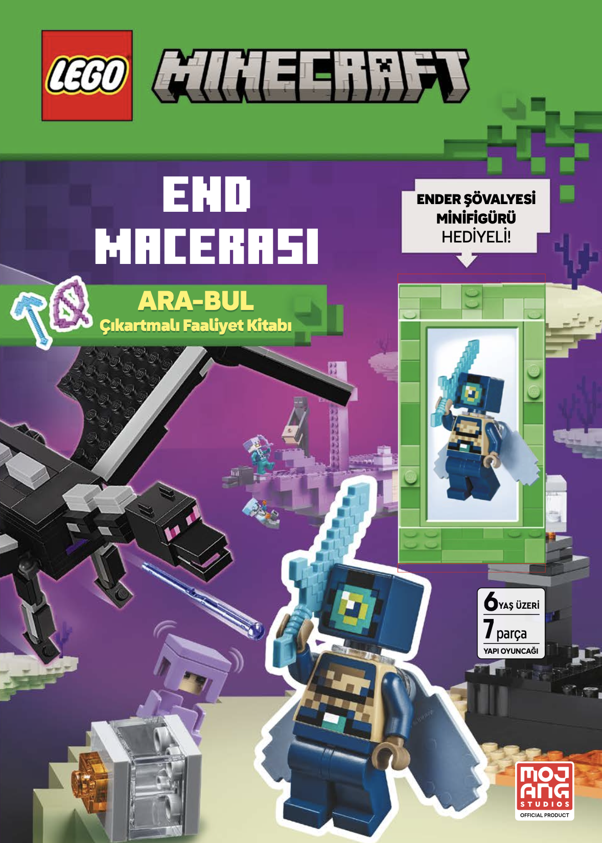 Lego Minecraft End Macerası Ara-Bul Çıkartmalı Faaliyet Kitabı – Beta Kids kitap kapağı