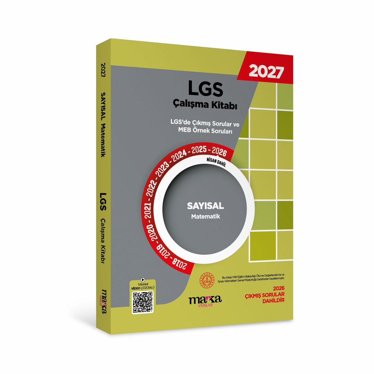 2027 MEB LGS Sayısal Matematik Çalışma Kitabı Çıkmış Sorular ve Örnek Sorular Video Çözümlü – Marka Yayınları kitap kapağı
