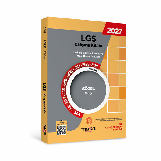 2027 MEB LGS Sözel Türkçe Çalışma Kitabı Çıkmış Sorular ve Örnek Sorular Video Çözümlü – Marka Yayınları kitap kapağı