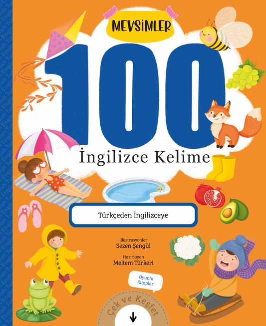 100 İngilizce Kelime Mevsimler - Ciltli – Okuyan Koala kitap kapağı