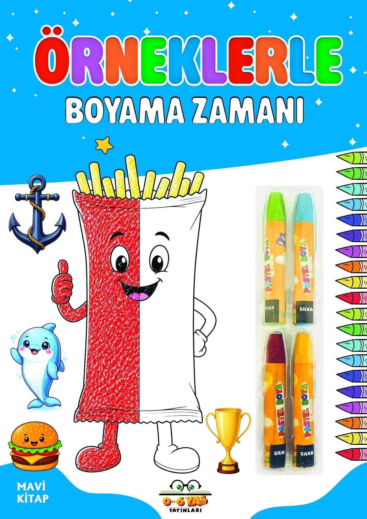 Örneklerle Boyama Zamanı - Mavi Kitap – 0-6 Yaş Yayınları kitap kapağı