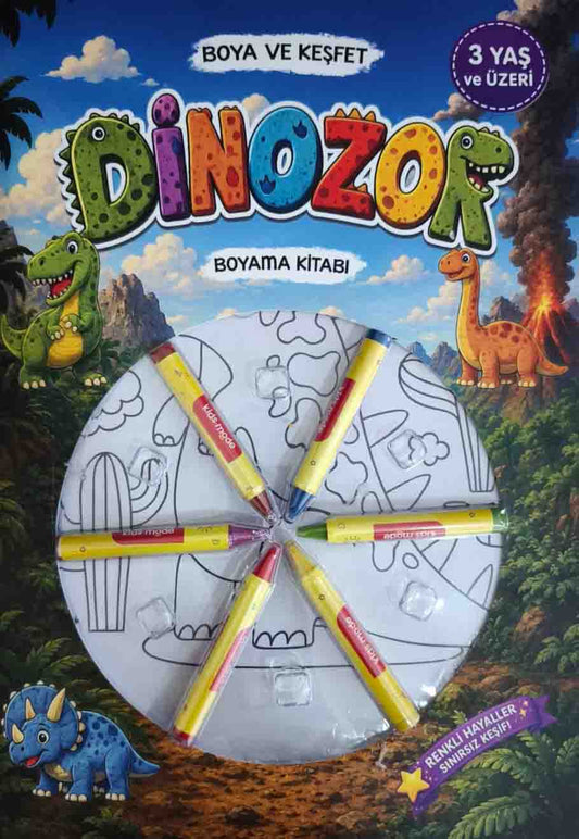 Dinozor - Boya ve Keşfet – 0-6 Yaş Yayınları kitap kapağı