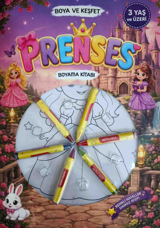 Prenses - Boya ve Keşfet – 0-6 Yaş Yayınları kitap kapağı