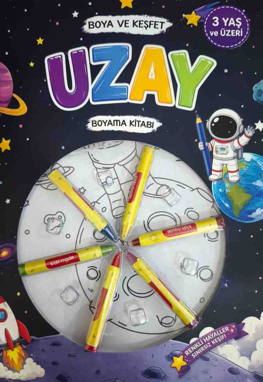 Uzay - Boya ve Keşfet – 0-6 Yaş Yayınları kitap kapağı