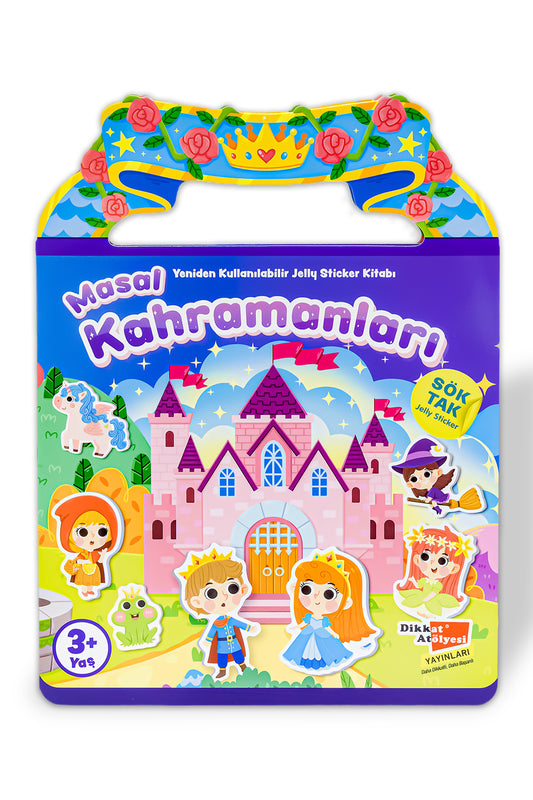 Masal Kahramanları Sök Tak Yeniden Kullanılabilir Jelly Etkinlik Sticker Kitabı – Dikkat Atölyesi Yayınları kitap kapağı