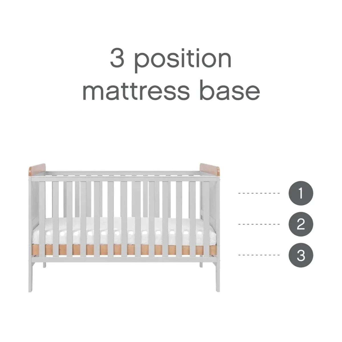 Tutti Bambini Rio 3 pcs Room Set - Slate/Honey Oak