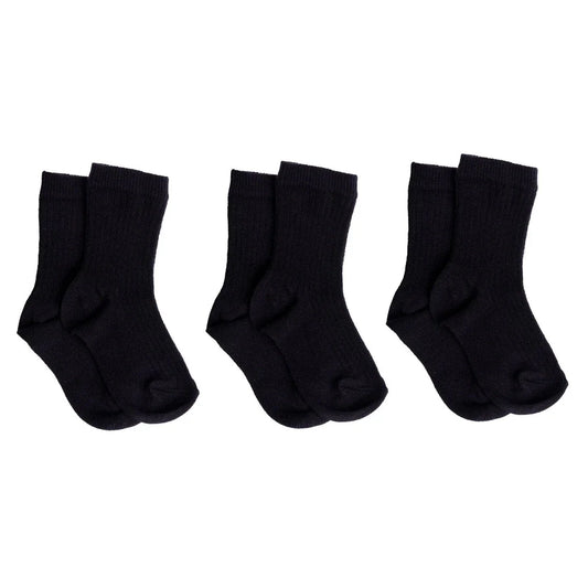 HelloBaby Unisex  Socks 3 Pcs - Black