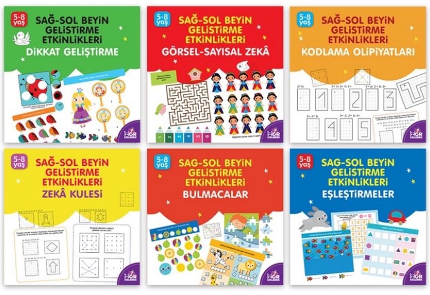 Sağ-Sol Beyin Geliştirme Etkinlikleri Seti (5-8 Yaş)