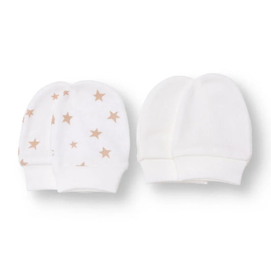 HelloBaby Boys Mitten Space - Ecru Printed
