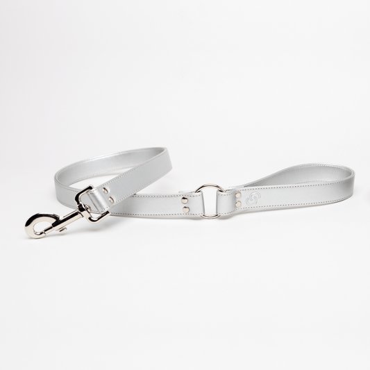 Silver apple leather lead - mezetto