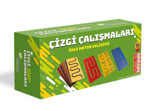 Çizgi Çalışmaları - İnce Motor Gelişimi (Ahşap) - Aklımda Zeka Oyunları Kitap