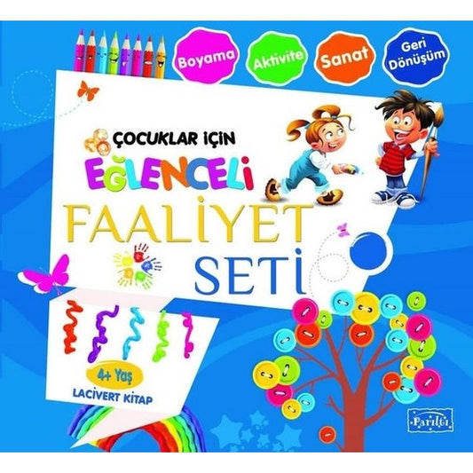 Eğlenceli Faaliyet Seti - Lacivert Kitap - 4+ Yaş - 9786053035572