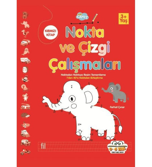 Nokta ve Çizgi Çalışmaları Kırmızı Kitap - 9786057165213