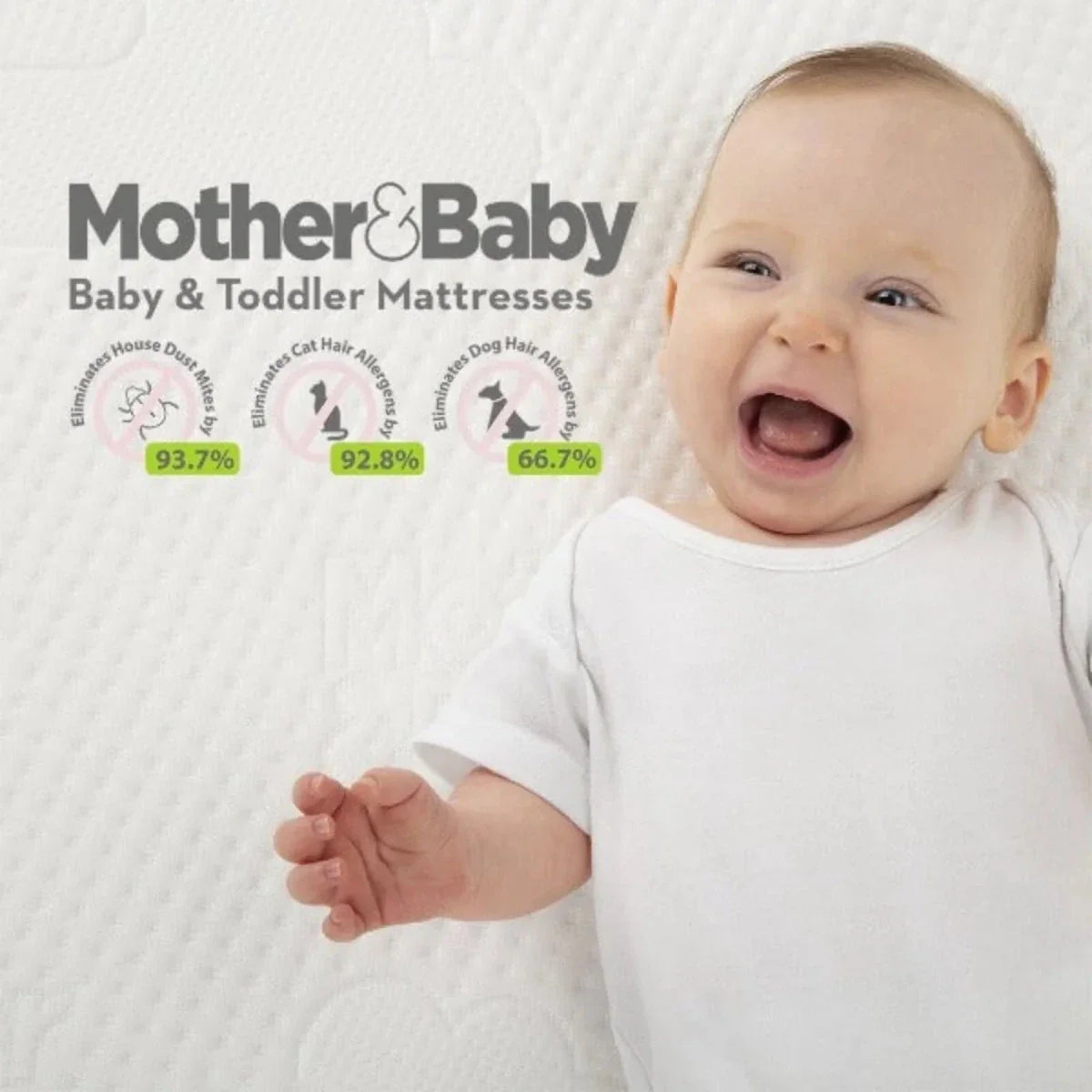 CuddleCo Mother&Baby Pure Gold Anti-Allergy Coir Pocket Sprung Cot Mattress 120 x 60cm