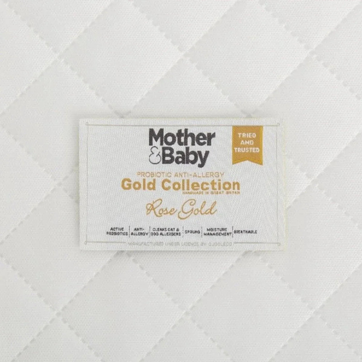 CuddleCo Mother&Baby Rose Gold Anti-Allergy Sprung Cot Mattress 120 x 60cm