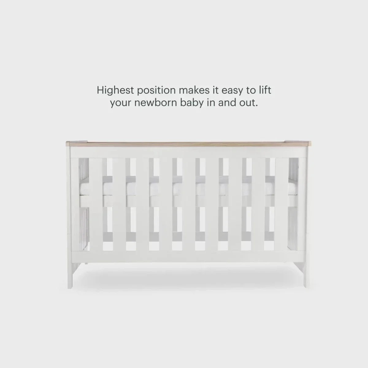CuddleCo Burford Cot Bed - White/Oak