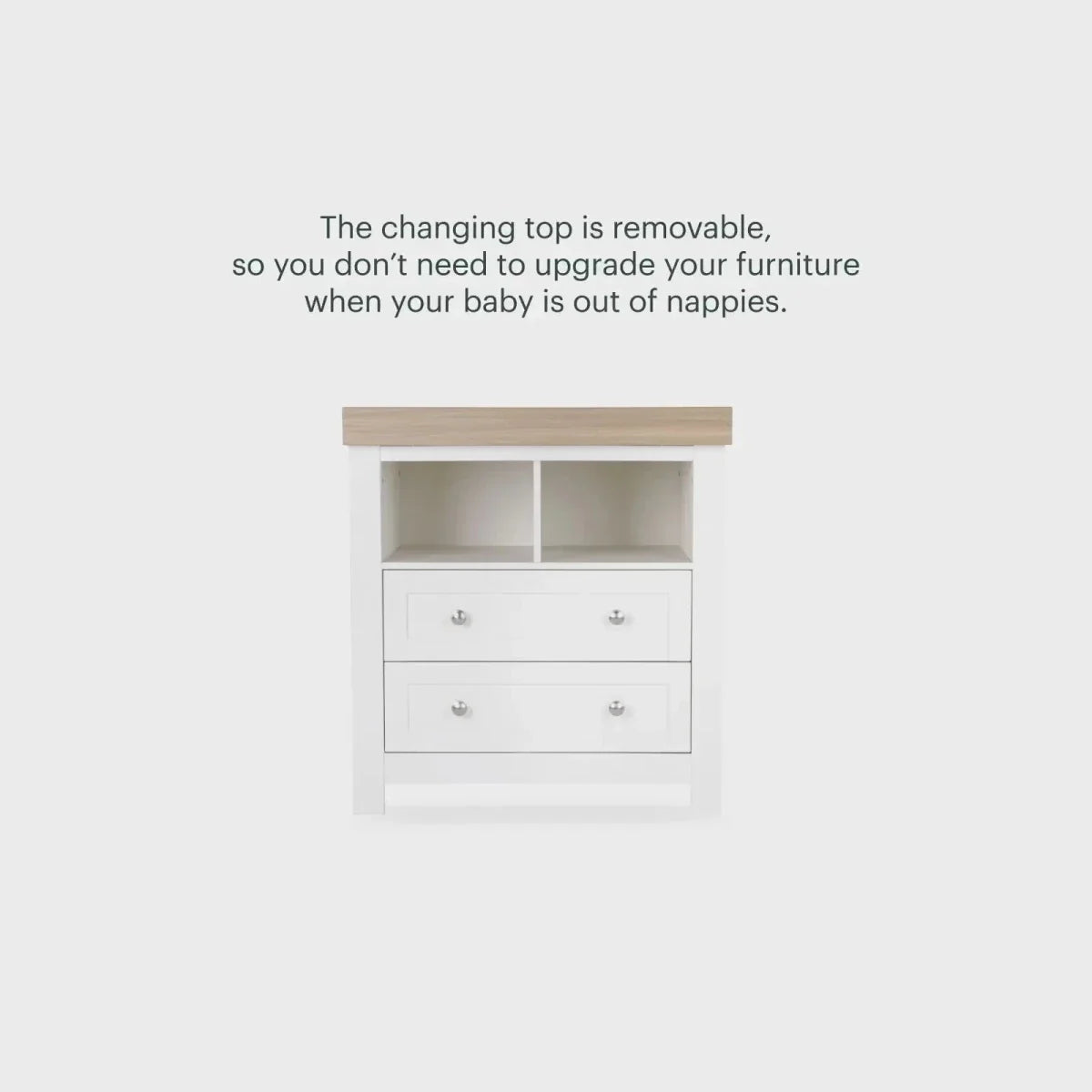 CuddleCo Burford Dresser Changer - White/Oak