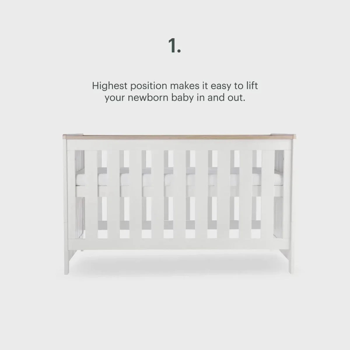 CuddleCo Burford 3 Piece Nursery Furniture Set - White/Oak