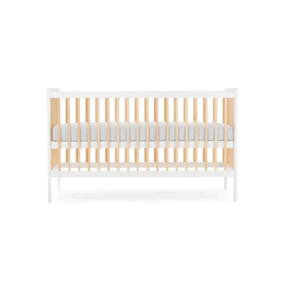 CuddleCo Nola Cot Bed - White / Natural
