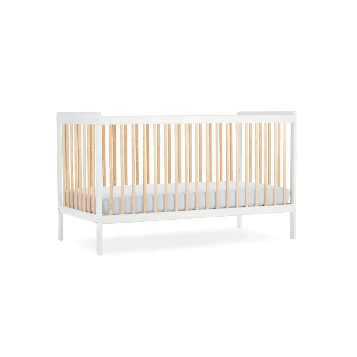 CuddleCo Nola Cot Bed - White / Natural