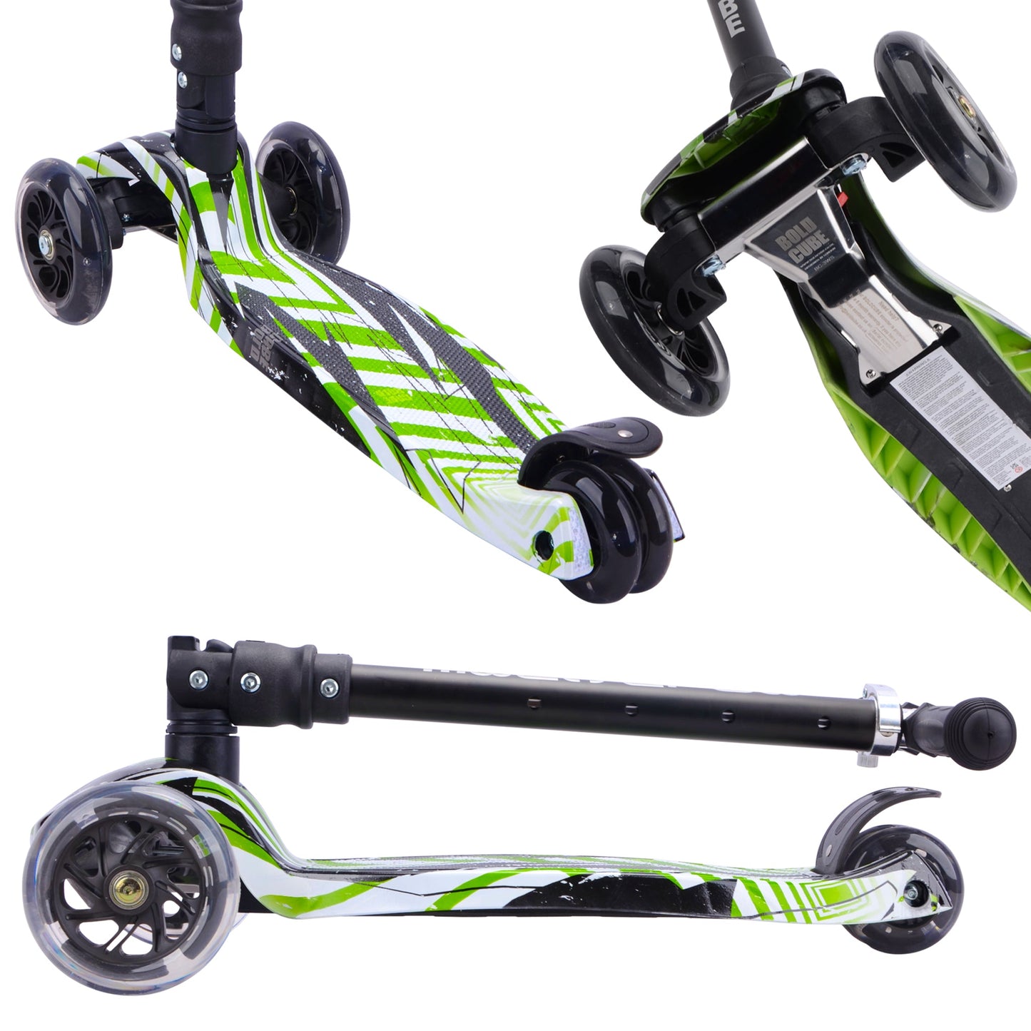 Swift Green - Big 3 Wheel Scooter - mezetto