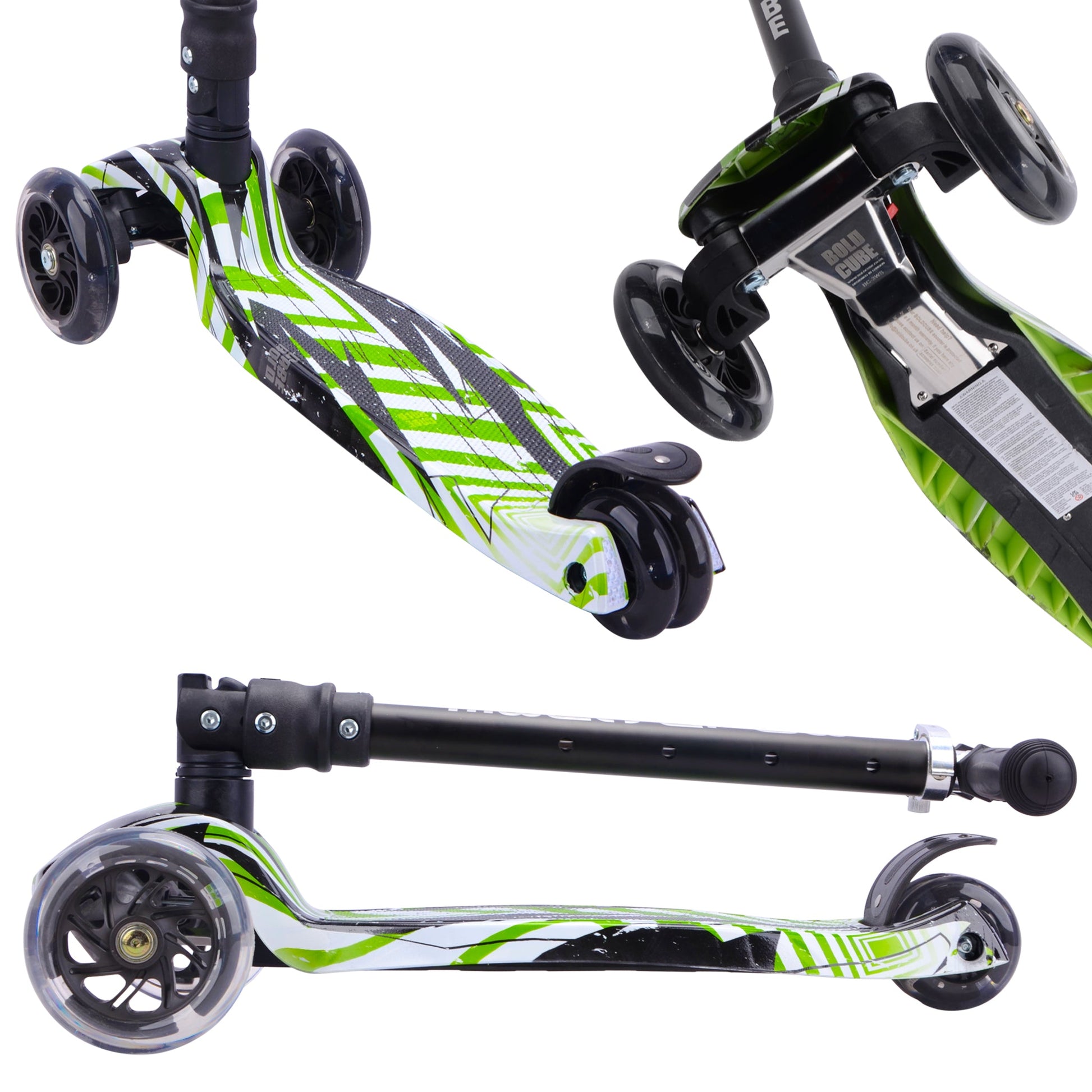 Swift Green - Big 3 Wheel Scooter - mezetto