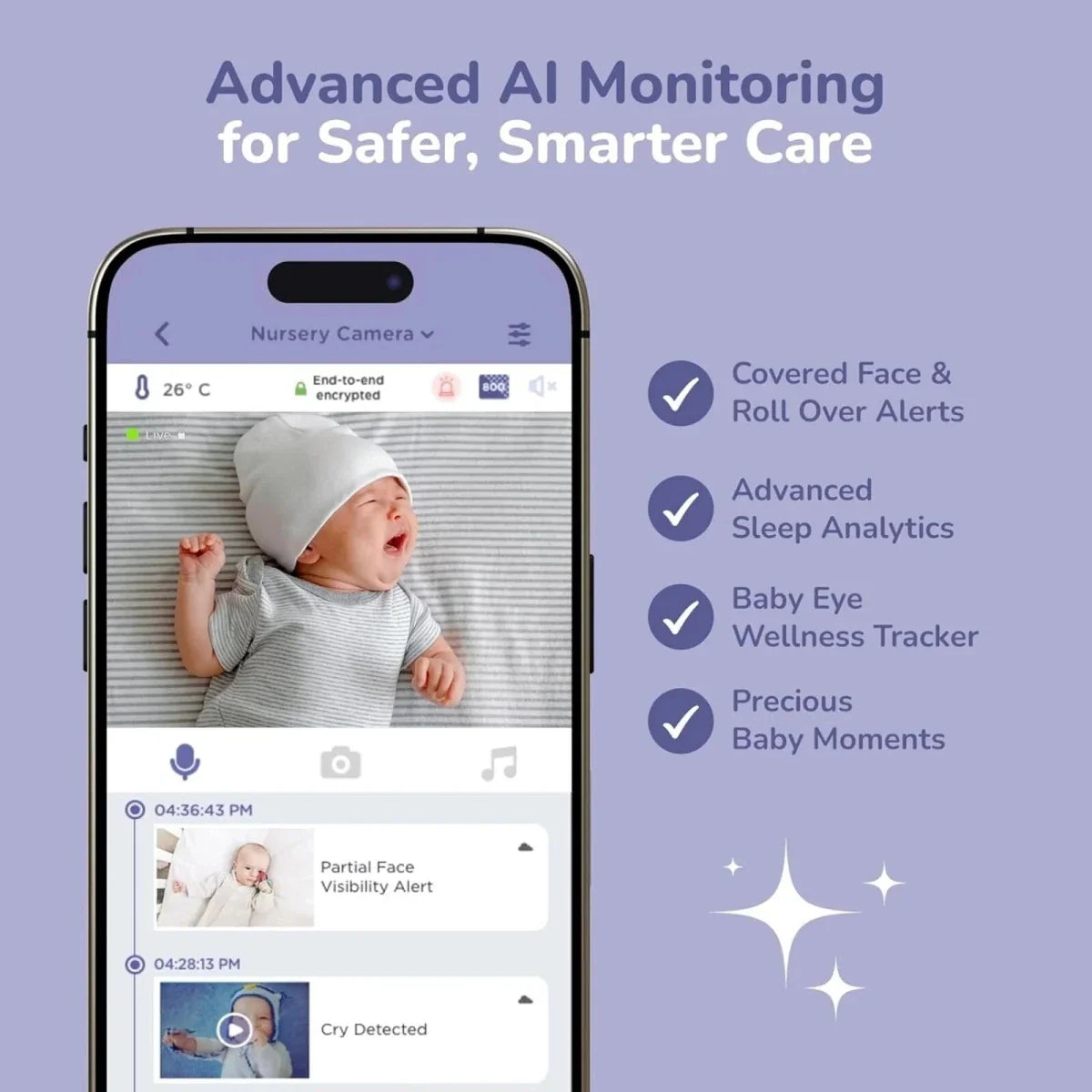 Hubble Pal SkyVision AI Pro 5" Video Baby Camera & Monitor