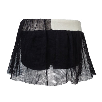 Black Velvet Bloomers with Tulle for Girls-0