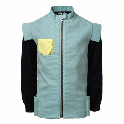 Pirate Jacket Organic Cotton Jacket with Knitted Sleeves-0