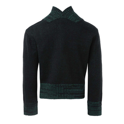 Knitted Black and Green Sweater-0