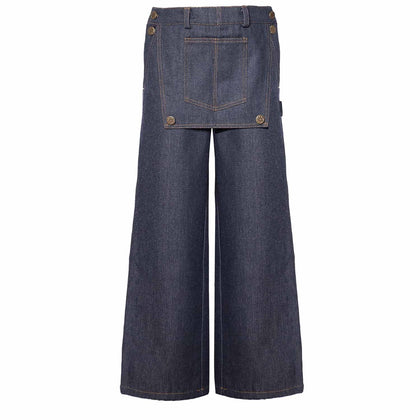 Girls Flare Jeans with Flap-0