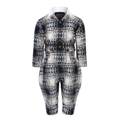 Tartan Baby Romper-0